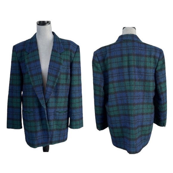 Pendleton Blue Tartan Plaid Blazer - Picture 1 of 11